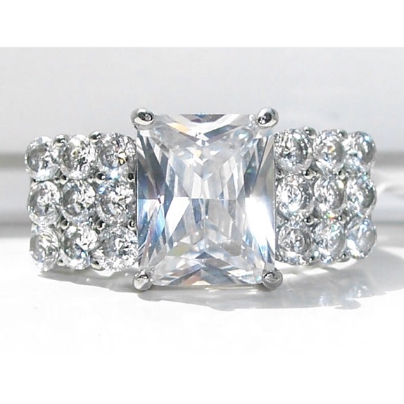 STAINLESS STEEL AAA Grade Cubic Zirconia Ring NWT - Picture 3 of 11